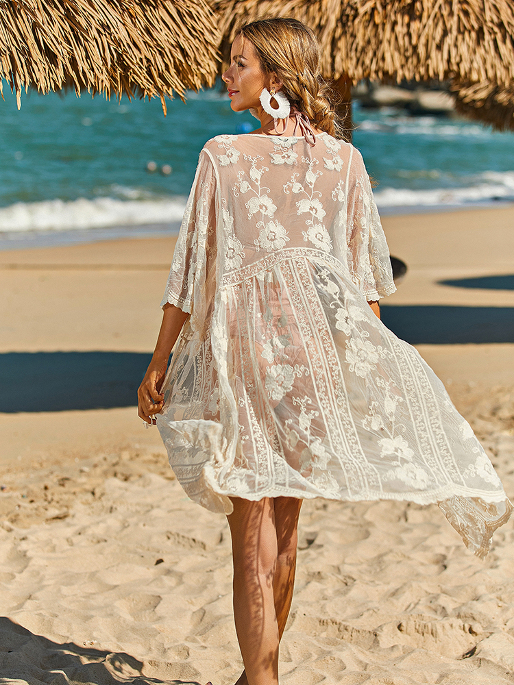 Summer Beach Vacation Sun Prot - Kimono Sheer Floral recensione e prezzo