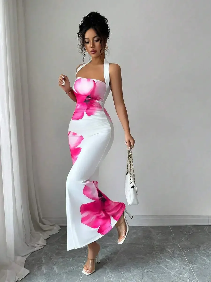 Elegant Sleeveless Halter Maxi - Maxi Dress Halter recensione e prezzo
