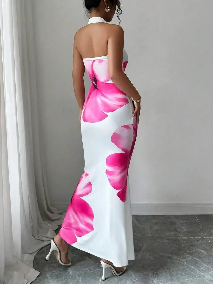 Elegant Sleeveless Halter Maxi - Maxi Dress Halter recensione e prezzo