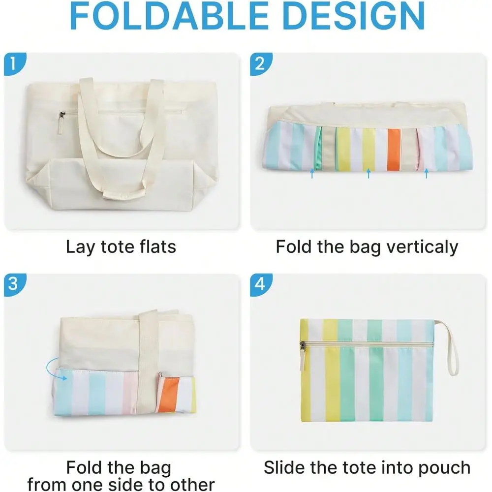 Waterproof Foldable Beach Tote - Tote Bag Beach recensione e prezzo