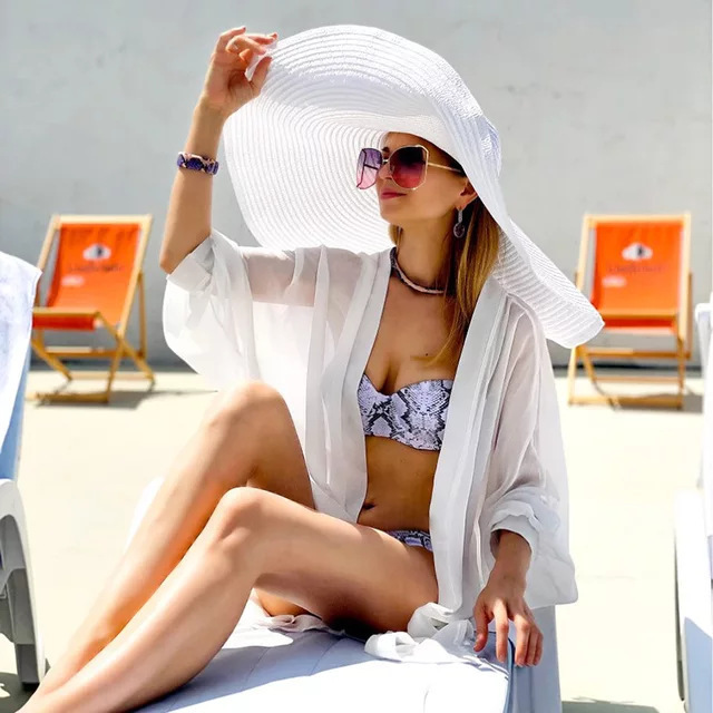 Oversized Beach Straw Hats for - Hat Floppy Wide recensione e prezzo