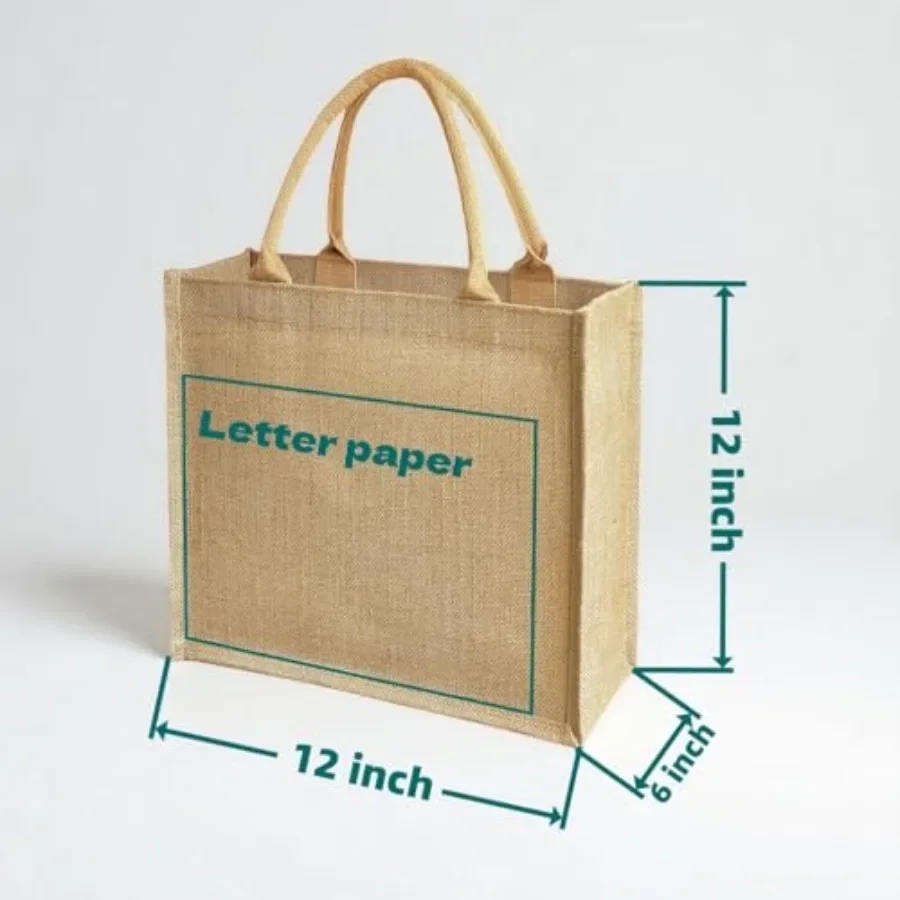15 Pack Burlap Tote Bags 12x12 - Tote Bag Beach recensione e prezzo