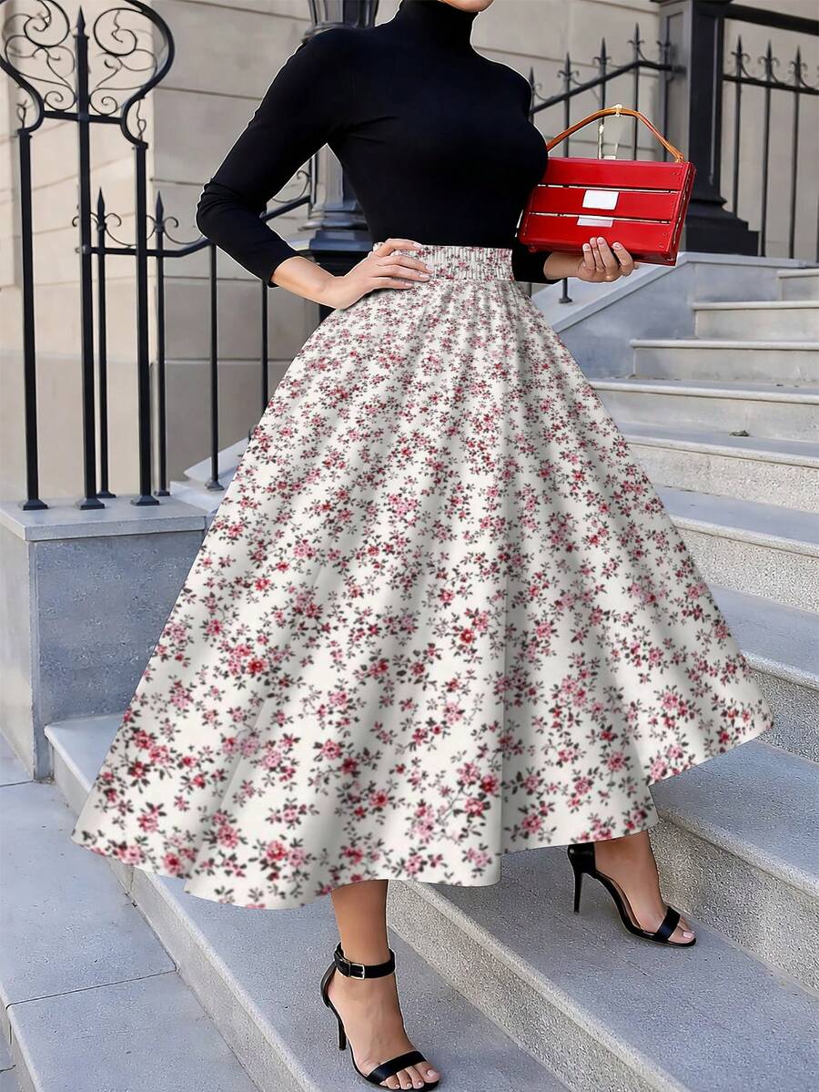 Oversized Floral Midi Skirt Pi - Midi Skirt Floral recensione e prezzo
