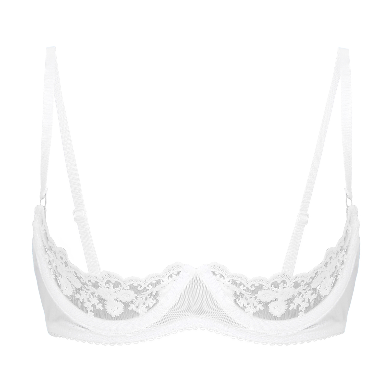 Women's Floral Lace Quarter Cu - Bralette Triangle Set recensione e prezzo