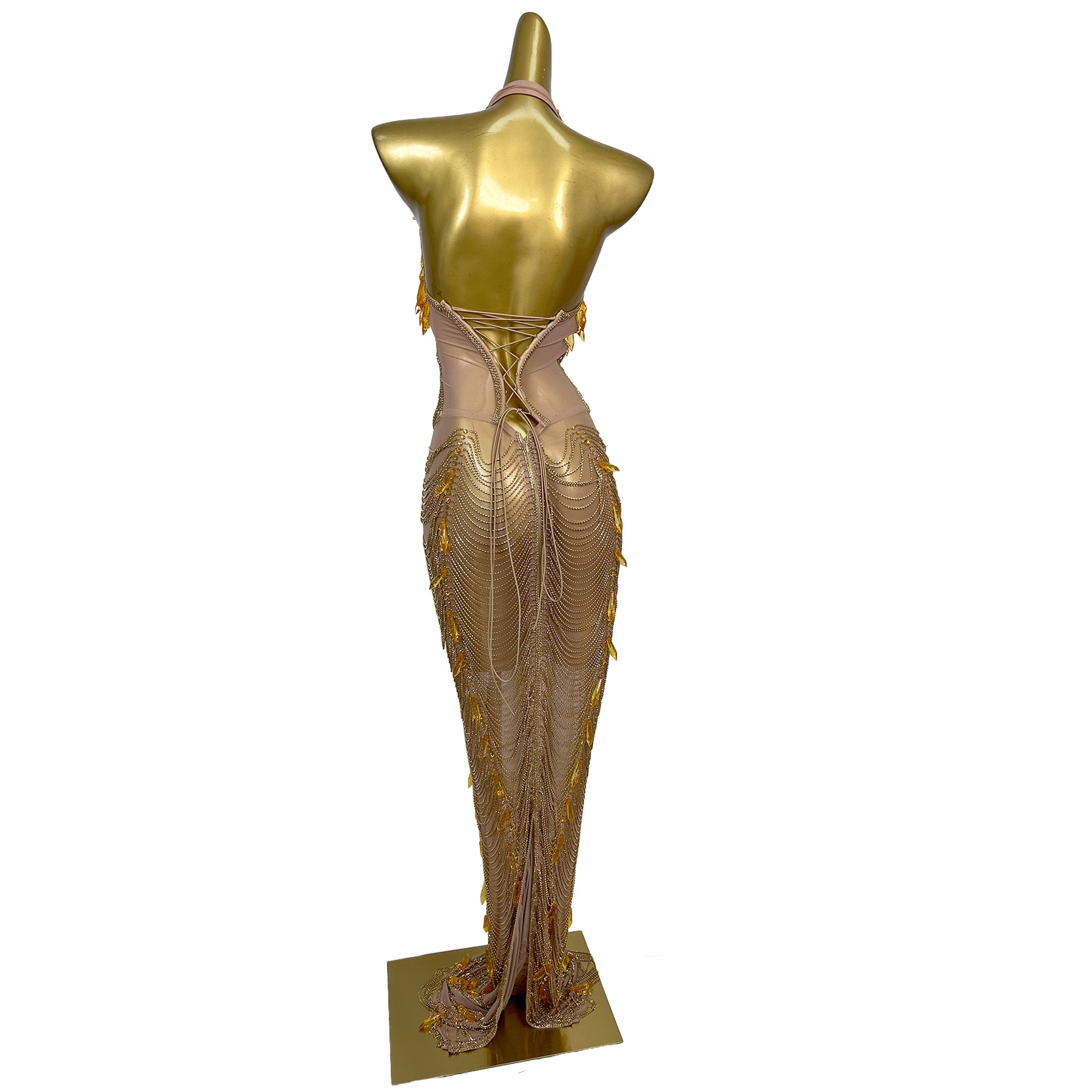 Ailisi Women Luxury Gold Cryst - Maxi Dress Halter recensione e prezzo