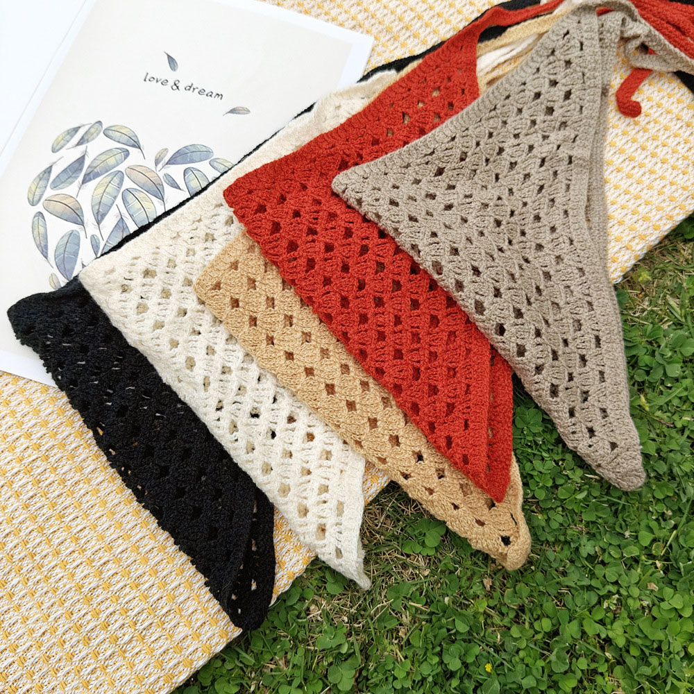 Crochet Triangle Hair Scarf Ho - Headband Summer Knit recensione e prezzo