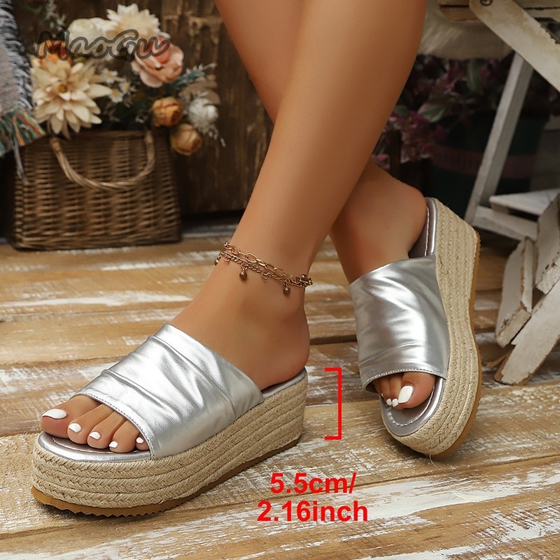 Women's Ruched Espadrille Wedg - Wedge Espadrille Women recensione e prezzo