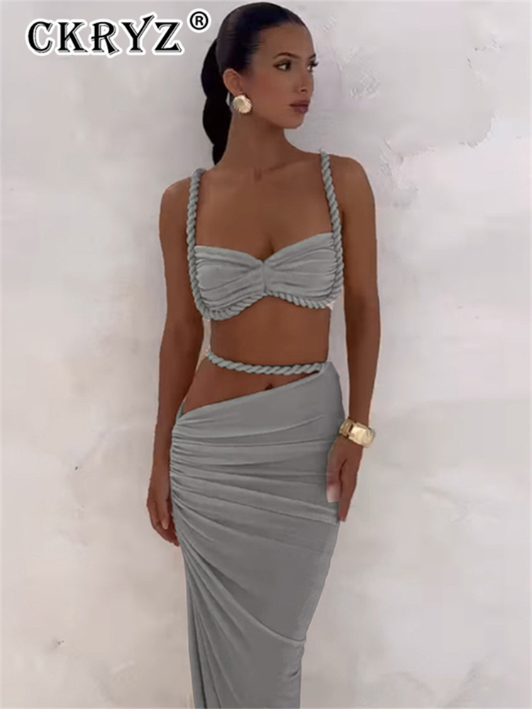 Ladies Summer Party 2 Piece Sk - Crop Top Crochet recensione e prezzo