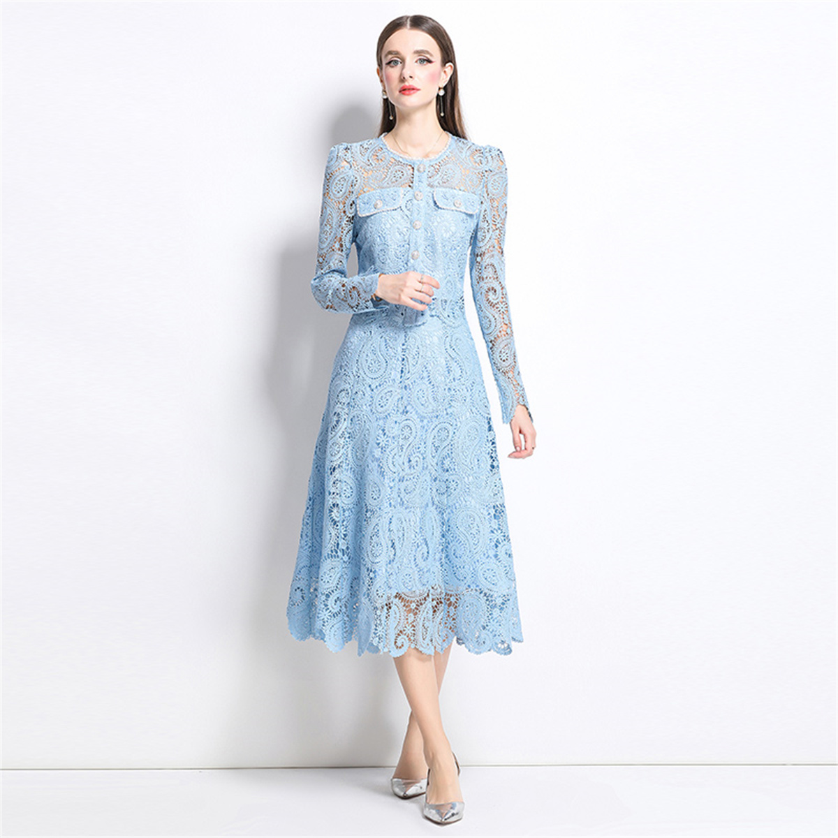 Spring Sweet Lace Flower Embro - Midi Skirt Floral recensione e prezzo