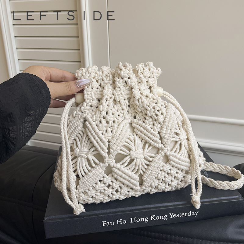 LEFTSIDE Weave Small Shoulder  - Crochet Bag Raffia recensione e prezzo