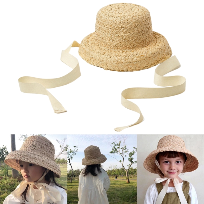 Handwoven Kids Straw  Cap Girl - Hat Floppy Wide recensione e prezzo