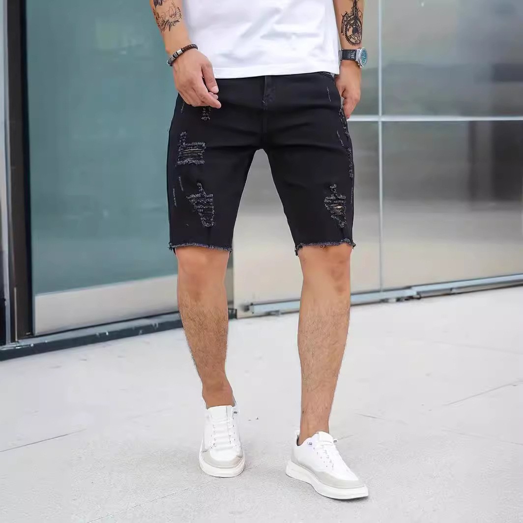 Men's Denim Shorts Blue Slim F - Shorts Denim Frayed recensione e prezzo