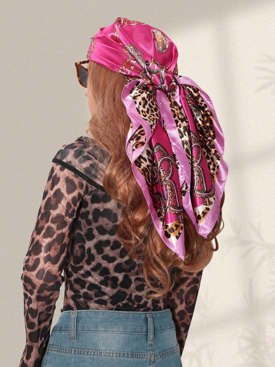 1pc Leopard Print Chain & Flor - Headband Summer Knit recensione e prezzo