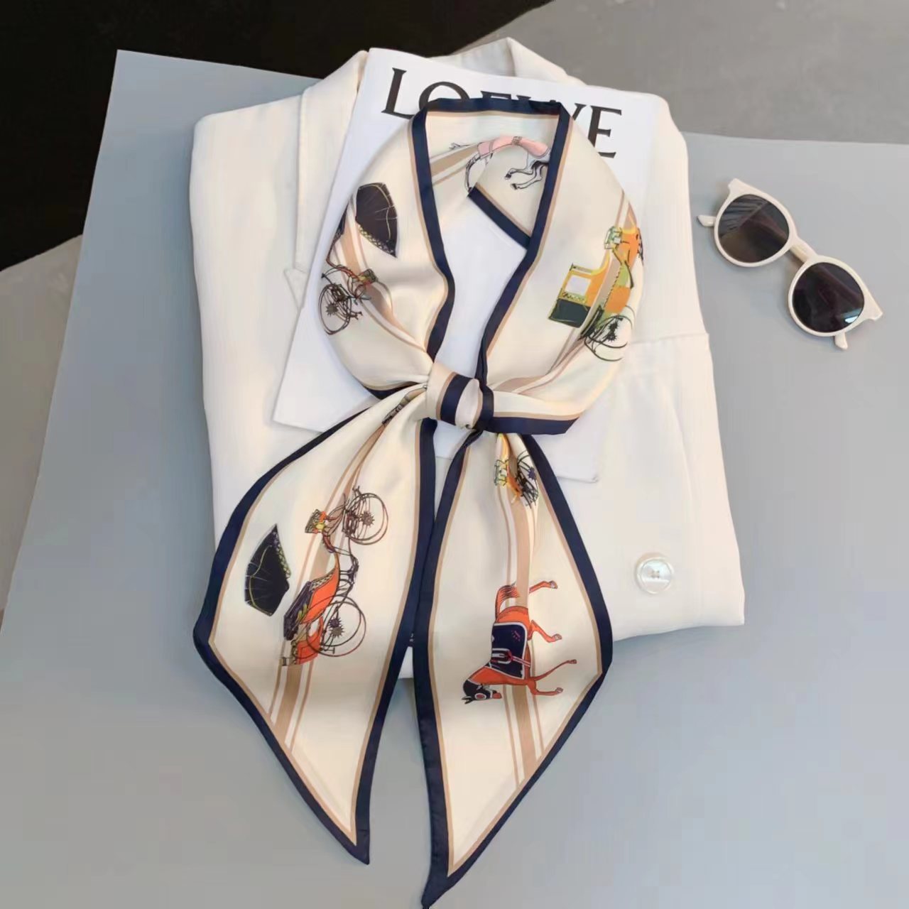 Luxury Design Long Silk Scarf  - Headband Summer Knit recensione e prezzo
