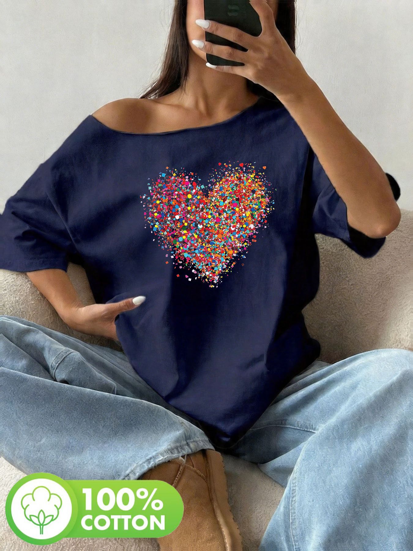 Plus Size 100% Cotton Shoulder - Blouse Off Shoulder recensione e prezzo