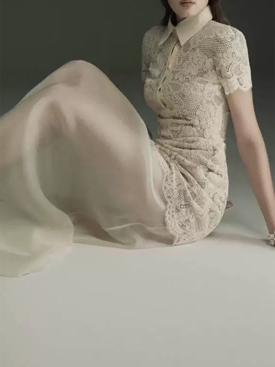 TWOTWINSTYLE Patchwork Lace Dr - Linen Dress Wrap recensione e prezzo
