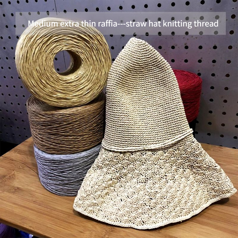 250g/pcs Thin Flat Raffia Yarn - Crochet Bag Raffia recensione e prezzo