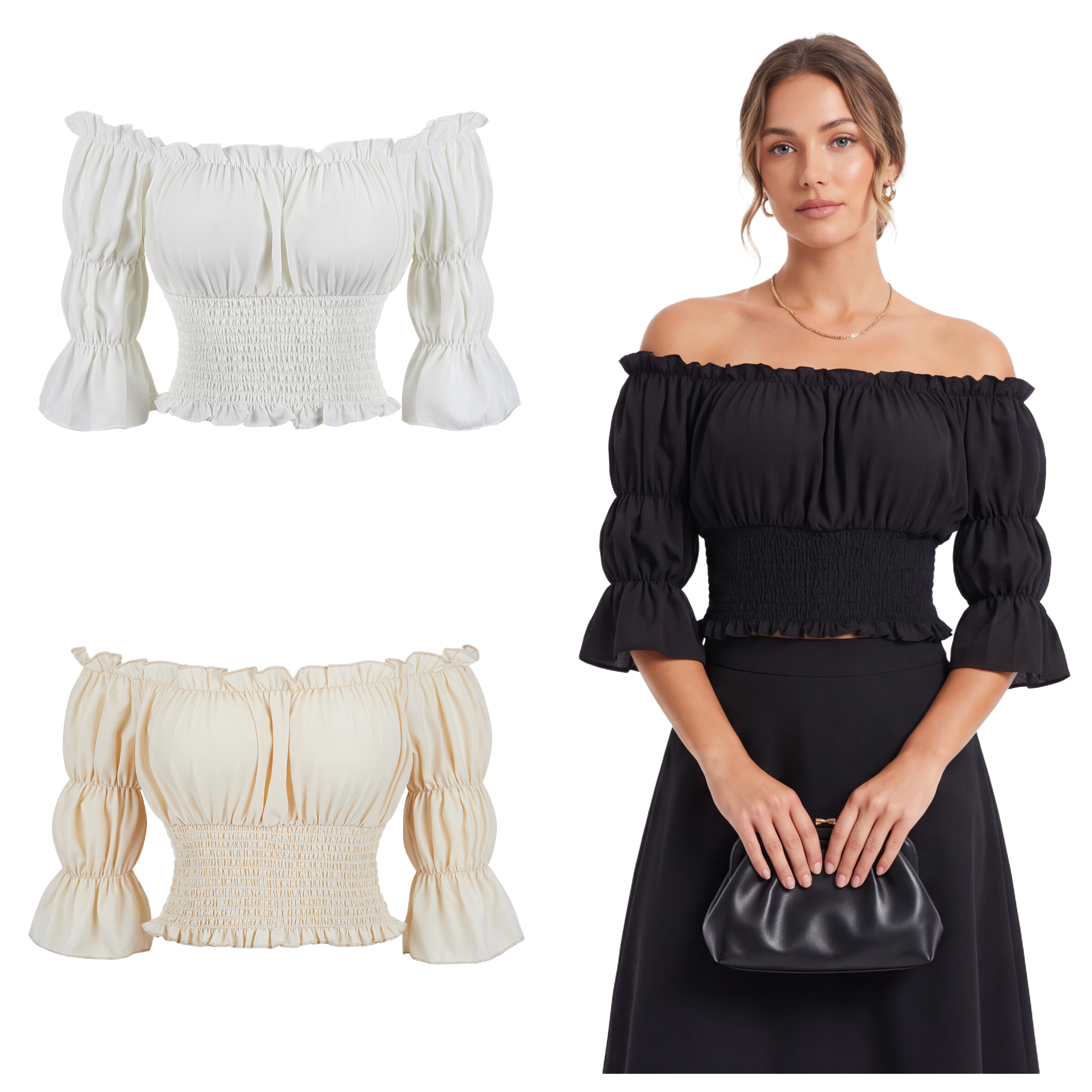 Renaissance Blouse Women Top w - Blouse Off Shoulder recensione e prezzo