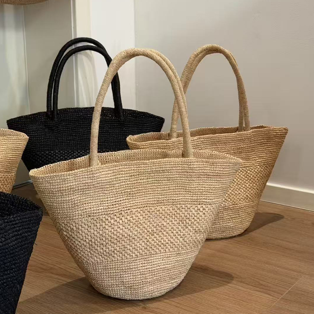 Large Capacity Raffia Straw Ba - Crochet Bag Raffia recensione e prezzo