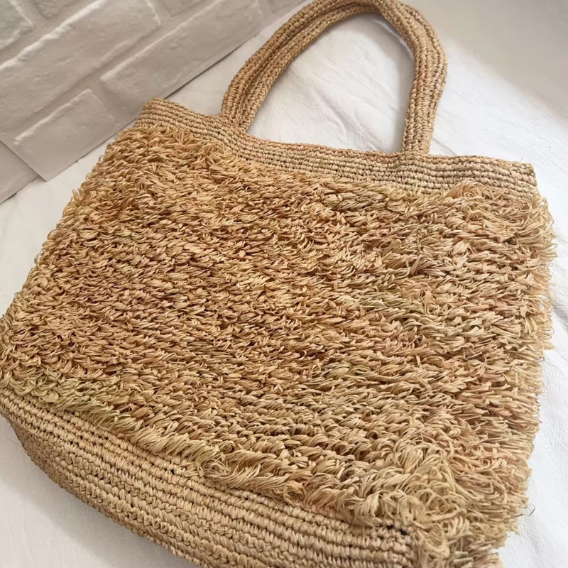 Raffia Hand-crocheted Shoulder - Crochet Bag Raffia recensione e prezzo