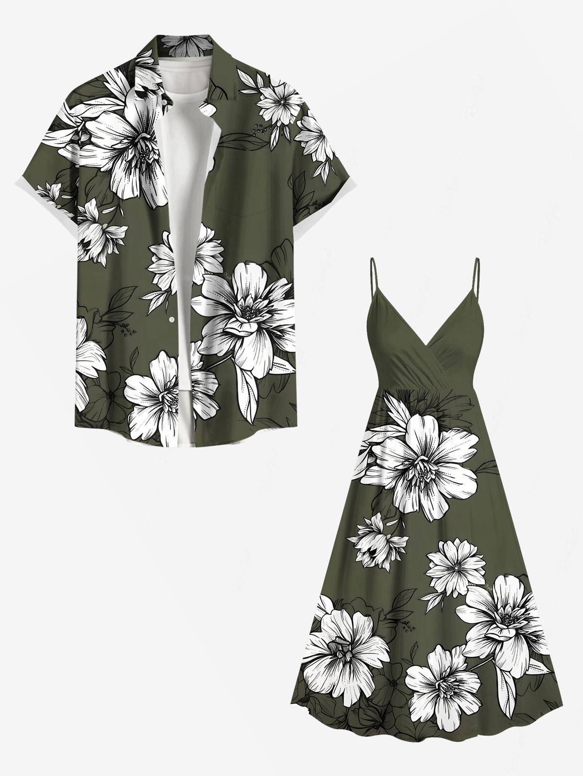 Flowers Leaf Printed Plus Size - Romper Floral Print recensione e prezzo