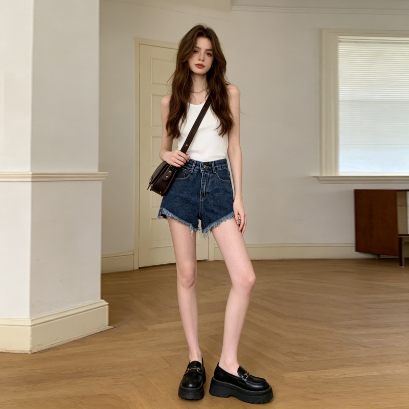 Denim Shorts Women Jeans Vinta - Shorts Denim Frayed recensione e prezzo