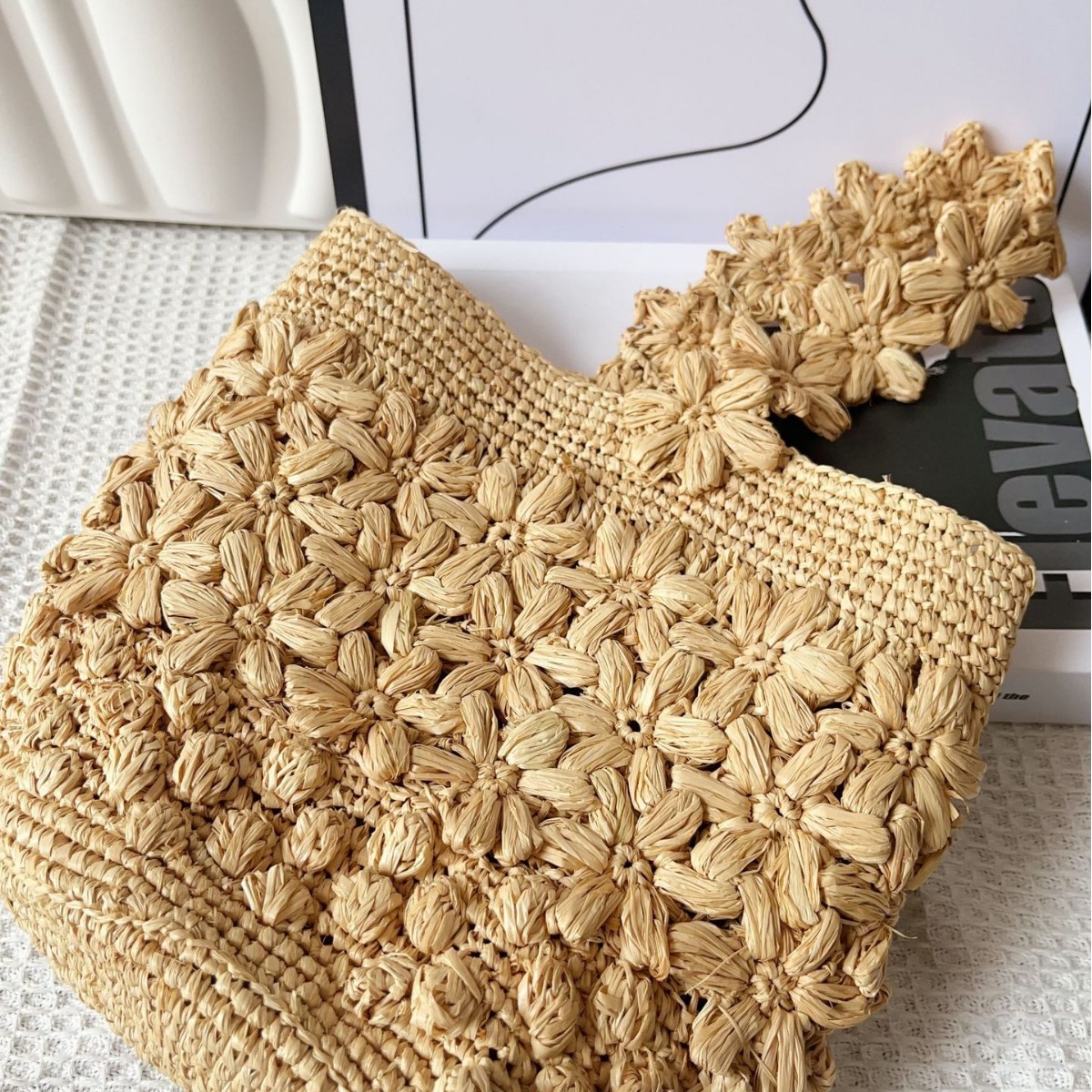 Women Summer Raffia Woven Buck - Crochet Bag Raffia recensione e prezzo