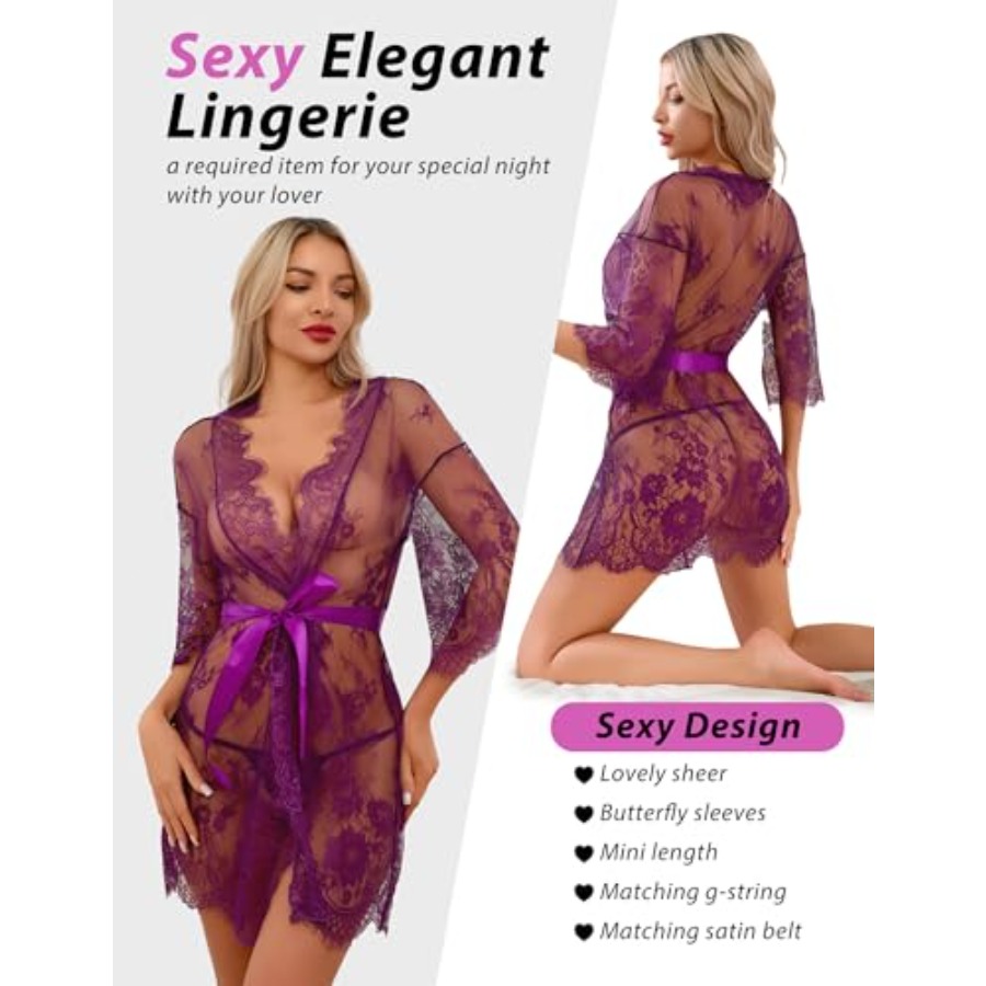 Narcisse Women's Floral Lace K - Kimono Sheer Floral recensione e prezzo