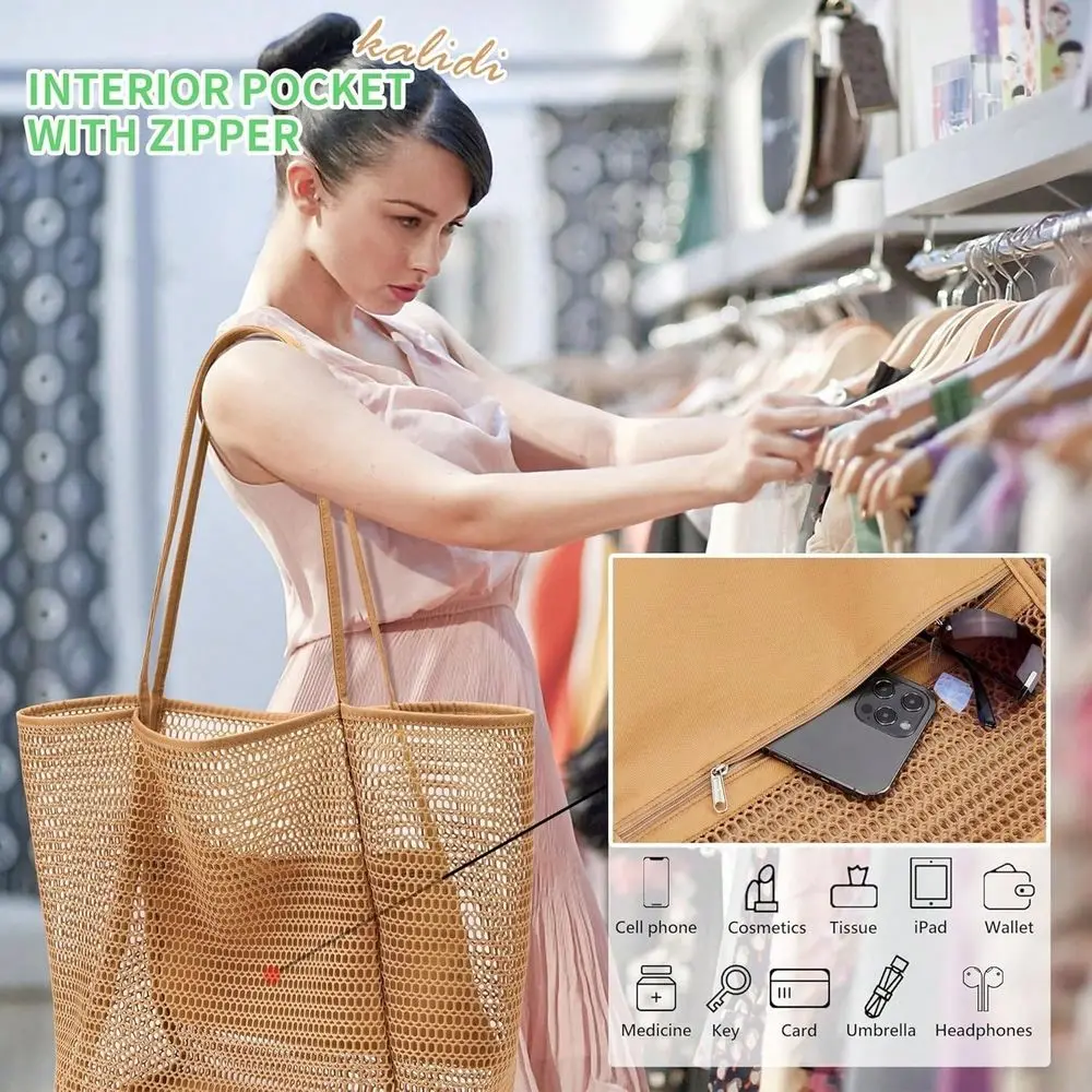 Nylon Mesh Foldable Casual Tot - Tote Bag Beach recensione e prezzo