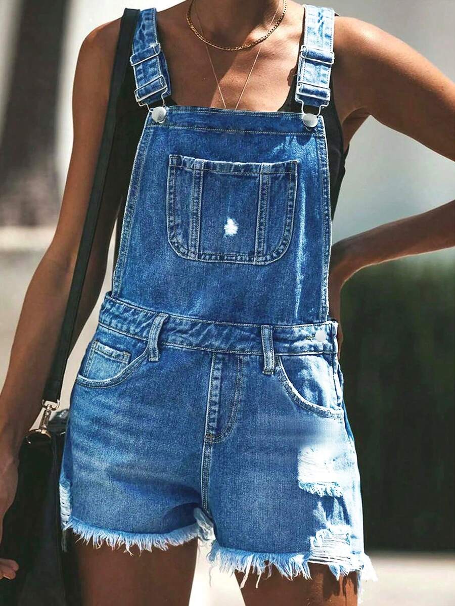 Womens White Distressed Denim  - Shorts Denim Frayed recensione e prezzo